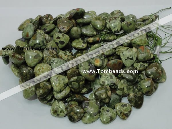 CRH33 15.5 inches 20*20mm triangle rhyolite beads wholesale