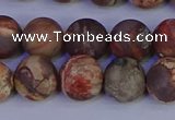 CRH513 15.5 inches 10mm round matte rhyolite gemstone beads