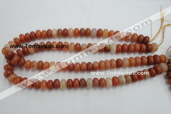 CRJ205 15.5 inches 8*15mm rondelle natural red jade beads