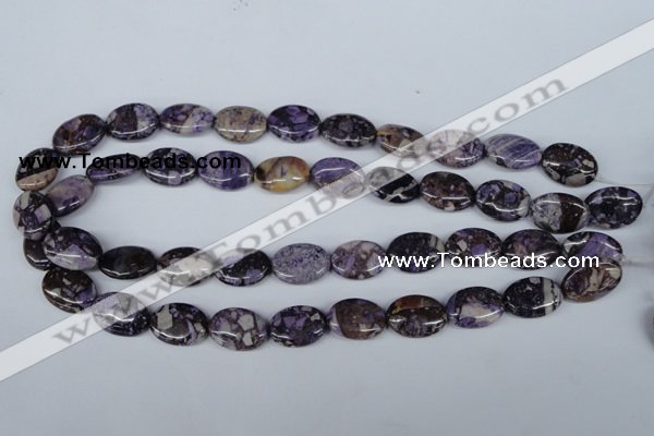 CRM81 15.5 inches 13*18mm oval dyed red mud jasper wholesale