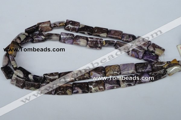 CRM83 15.5 inches 12*16mm rectangle dyed red mud jasper wholesale