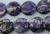 CRM89 15.5 inches 16mm flat round dyed red mud jasper wholesale