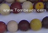 CRO1005 15.5 inches 14mm round matte mookaite gemstone beads