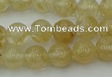 CRO1022 15.5 inches 8mm round yellow watermelon quartz beads