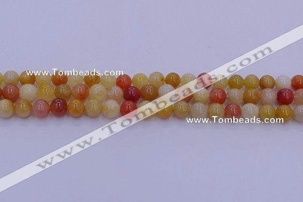 CRO1162 15.5 inches 8mm round golden silk jade beads wholesale