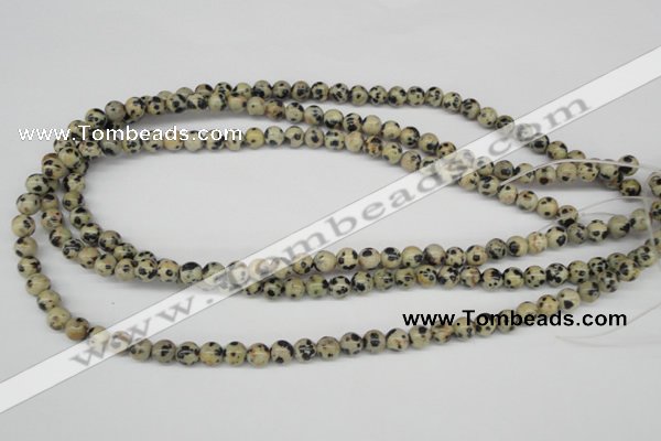 CRO12 15.5 inches 6mm round dalmatian jasper beads wholesale