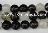 CRO256 15.5 inches 10mm round watermelon black beads wholesale