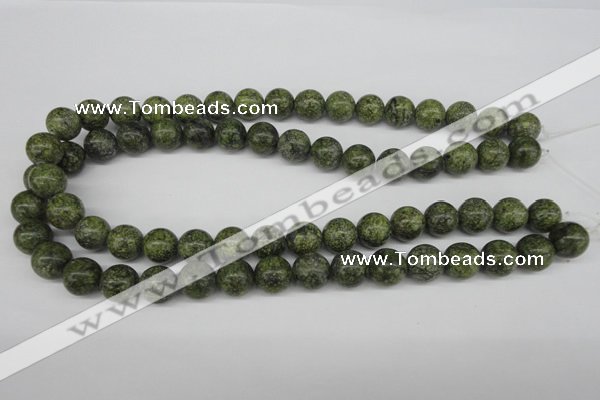 CRO286 15.5 inches 12mm round green lace gemstone beads wholesale