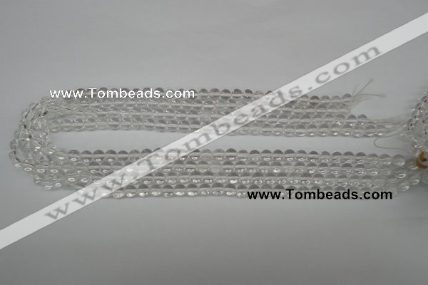 CRO35 15.5 inches 6mm round white crystal beads wholesale