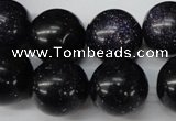 CRO487 15.5 inches 18mm round blue goldstone beads wholesale