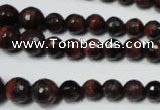 CRO708 15.5 inches 6mm – 14mm faceted round red tiger eye beads