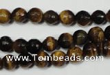 CRO782 15.5 inches 8mm faceted round yellow tiger eye beads wholesale