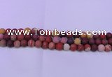 CRO822 15.5 inches 8mm round matte mookaite beads