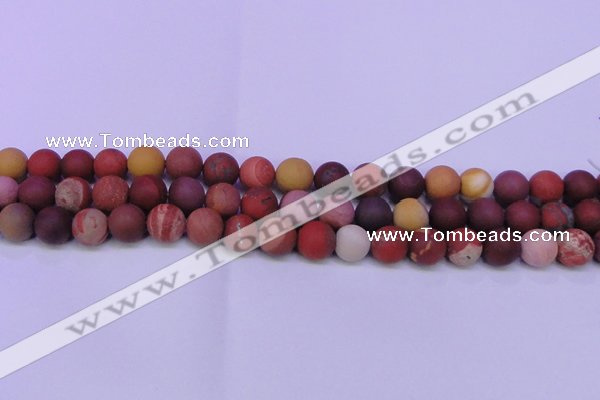 CRO824 15.5 inches 12mm round matte mookaite beads