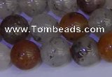 CRO895 15.5 inches 14mm round mixed lodalite quartz beads wholesale