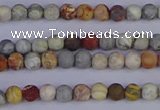 CRO990 15.5 inches 4mm round matte sky eye stone beads wholesale