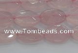CRQ145 15.5 inches 8*10mm faceted oval natural rose quartz beads