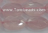 CRQ149 15.5 inches 15*20mm faceted oval natural rose quartz beads