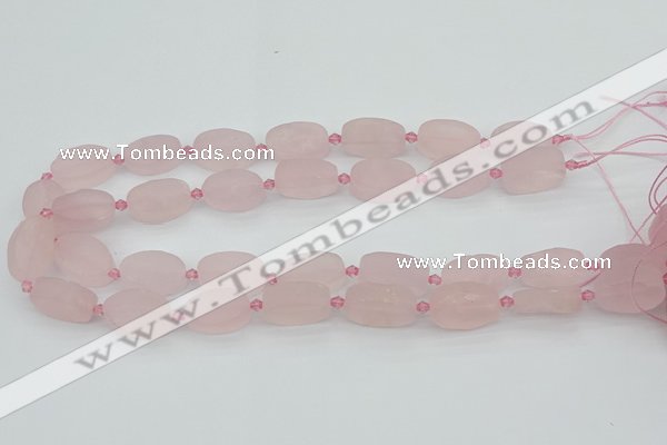 CRQ234 15.5 inches 13*20mm oval rose quartz beads wholesale