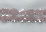 CRQ428 30*38mm - 30*40mm faceted octagonal rose quartz beads