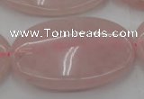 CRQ616 15.5 inches 25*35mm oval rose quartz beads wholesale