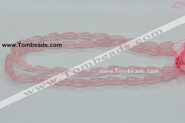 CRQ62 15.5 inches 8*20mm teardrop natural rose quartz beads wholesale