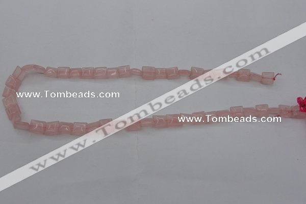 CRQ620 15.5 inches 8*8mm square rose quartz beads wholesale