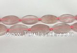 CRQ759 15.5 inches 25*40mm oval rose quartz beads
