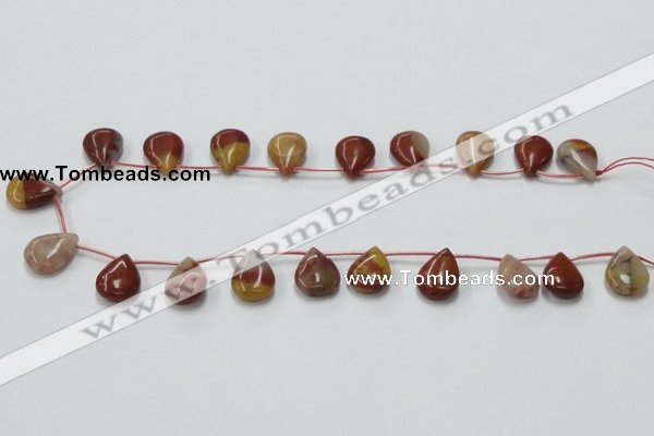 CRS10 15.5 inches 13*18mm flat teardrop rainbow stone beads
