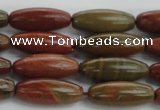 CRS100 15.5 inches 8*20mm rice rainbow jasper stone beads