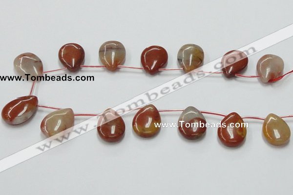 CRS11 15.5 inches 18*25mm flat teardrop rainbow stone beads