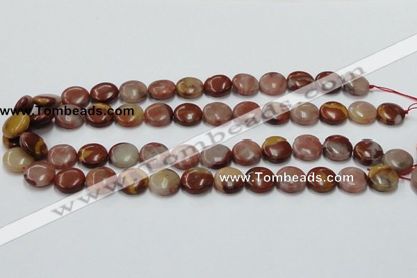CRS14 15.5 inches 15mm flat round rainbow stone beads wholesale