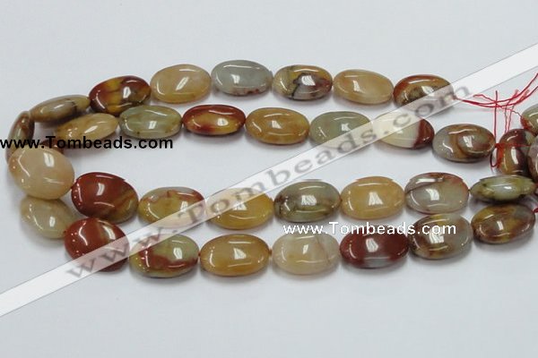 CRS18 15.5 inches 18*25mm oval rainbow stone beads wholesale