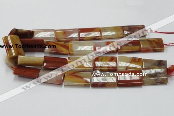 CRS25 15.5 inches 22*30mm flat column rainbow stone beads wholesale