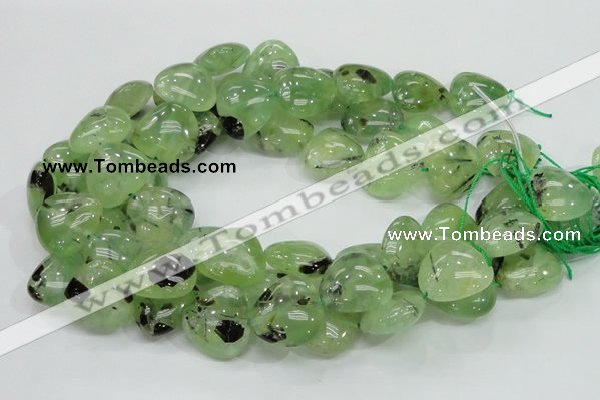 CRU109 15.5 inches 23*23mm heart green rutilated quartz beads