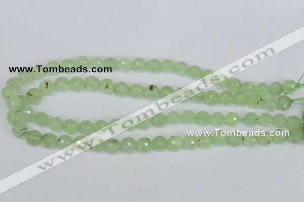 CRU204 15.5 inches 14mm faceted round green rutilated quartz beads