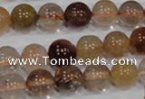 CRU455 15.5 inches 10mm round Multicolor rutilated quartz beads