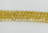 CRU660 15.5 inches 8mm round golden rutilated quartz beads
