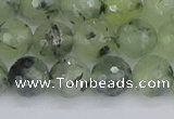 CRU803 15.5 inches 10mm faceted round prehnite gemstone beads