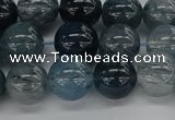 CRU861 15.5 inches 10mm round blue rutilated quartz beads