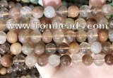 CRU946 15.5 inches 10mm round mixed rutilated quartz beads