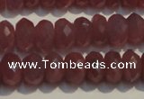 CRZ1018 15.5 inches 4*6mm faceted rondelle A grade ruby beads