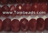 CRZ1029 15.5 inches 3*5mm faceted rondelle AAA grade ruby beads