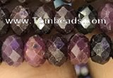 CRZ1137 15.5 inches 4*6mm faceted rondelle ruby gemstone beads