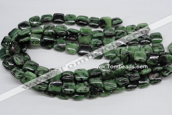 CRZ15 15.5 inches 15*15mm square ruby zoisite gemstone beads wholesale