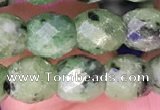 CRZ785 15.5 inches 6*6mm faceted drum ruby zoisite beads