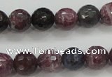 CRZ806 15.5 inches 8mm faceted round natural ruby sapphire beads