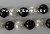 CSB1050 15.5 inches 10mm round mixed color shell pearl beads