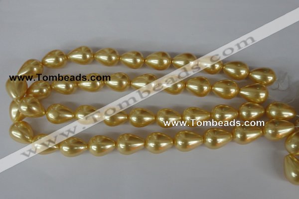 CSB113 15.5 inches 15*19mm teardrop shell pearl beads wholesale