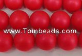 CSB1305 15.5 inches 4mm matte round shell pearl beads wholesale